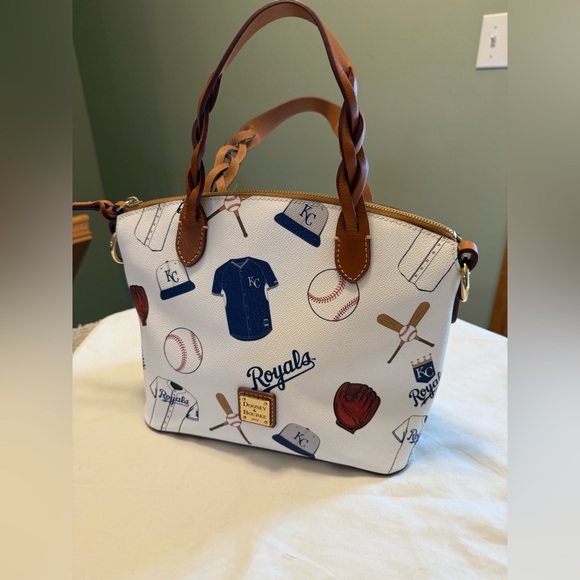 Dooney & Bourke Kansas City Royals Baseball Themed  Women's Satchel Bag - Picture 12 of 16
